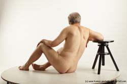 Nude Man White Sitting poses - simple Average Short Grey Sitting poses - ALL Realistic